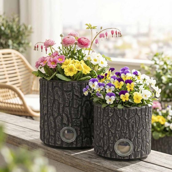 Zelfwaterende plantenpotten, set van 2 