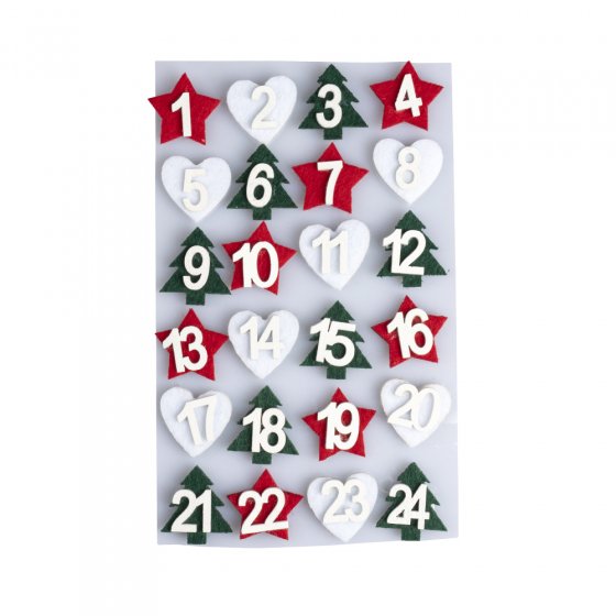 Viltstickers "Adventskalender"