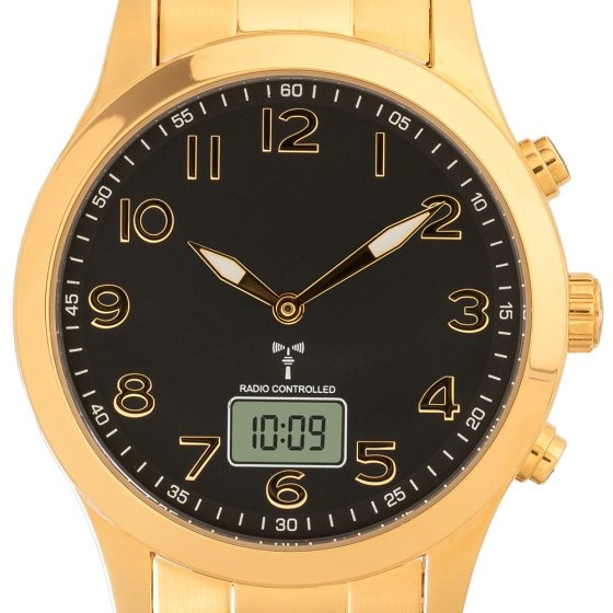 Gouden radio-armbandhorloge 