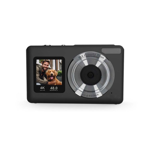 Digitale camera met dubbel scherm 