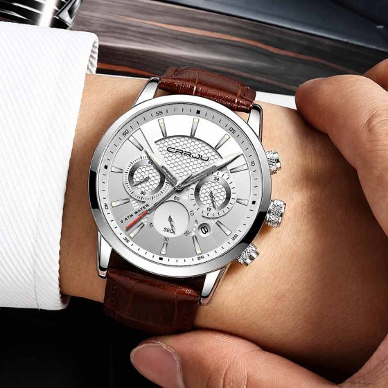 Herenhorloge met sportieve wijzerplaat 
