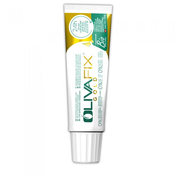 'OlivaFix'-kleefmiddel voor protheses
