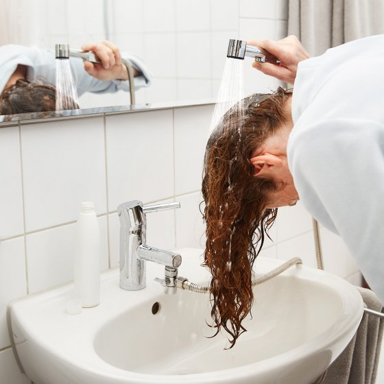 Douchekop met start-stopsysteem