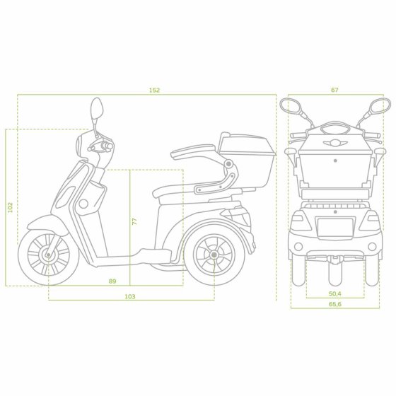 E-Mobil YOGI-IQ, 3 wielen, loodaccu Bruin