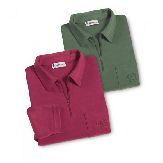 Langarm-poloshirt in 2-pack 2 stuks 