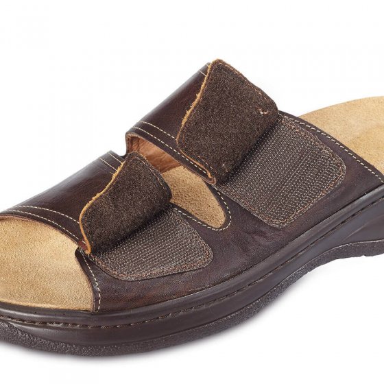 Comfortabele slippers met klittenband 42 | Bruin