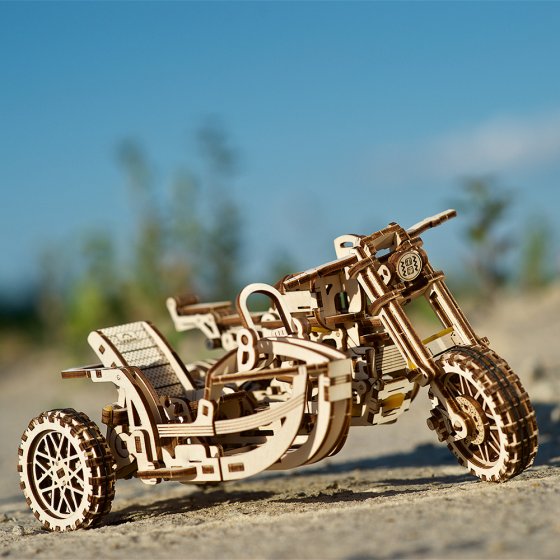 Houten model motorcross-bike