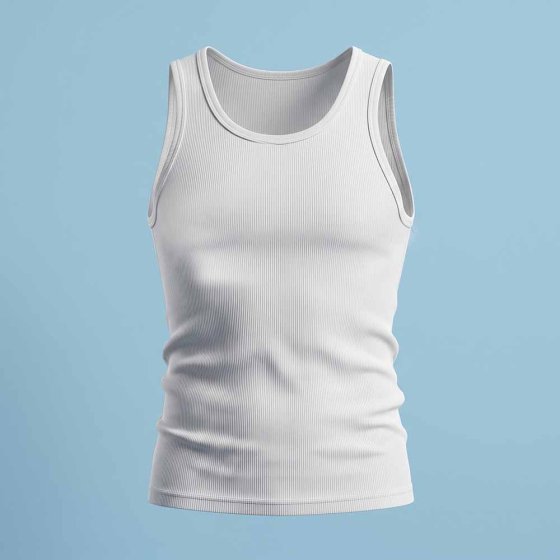 Fijne rib slips 9 (3XL) | Wit