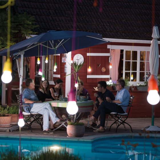 Snoerloze hanglampen 4 stuks 