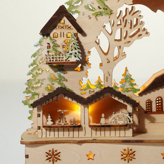 Led-kerstdecoratie 'Winterkirche'