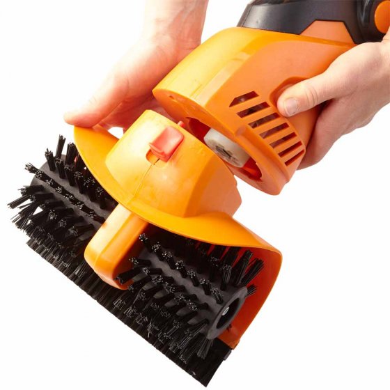 Vloerreiniger met verwisselbare borstels 