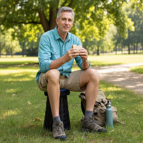 In hoogte verstelbare XXL-kruk 