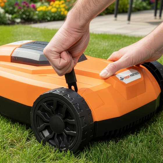 Accu-grasmaaier voor één hand 