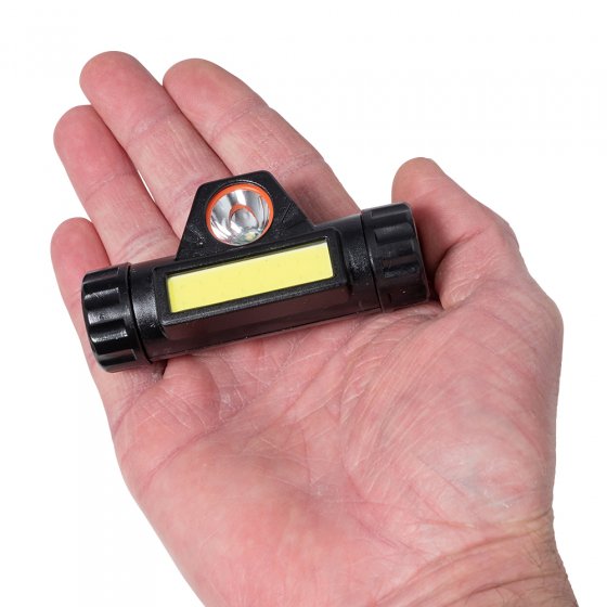 2-in-1 afneembare hoofdlamp met hoofdband 