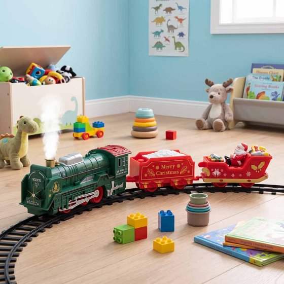 Elektronische kersttrein met rook 