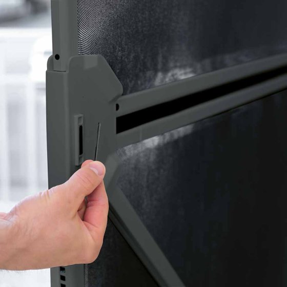 Telescopisch hor voor balkon- en terrasdeuren, antraciet 