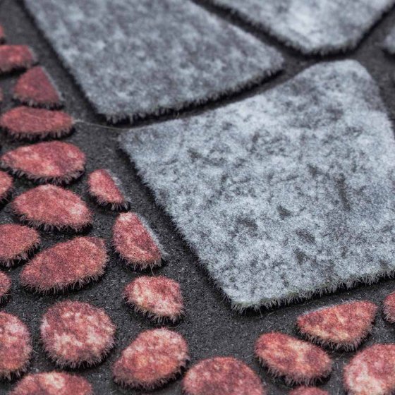 Antislipmatten, set van 2 – antraciet/terracotta  
