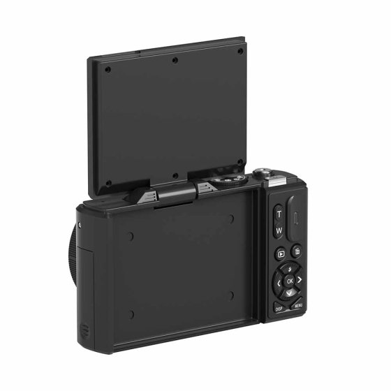 Digitale camera met uitklapbaar scherm 
