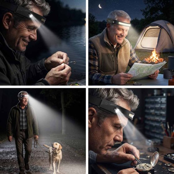 Hoofdlamp met sensor 