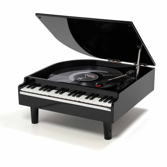 Platenspeler in piano-look 