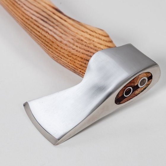 Handbijl met leren etui 
