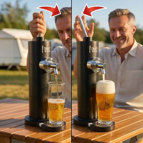 Biertapinstallatie voor flessen en blikjes 