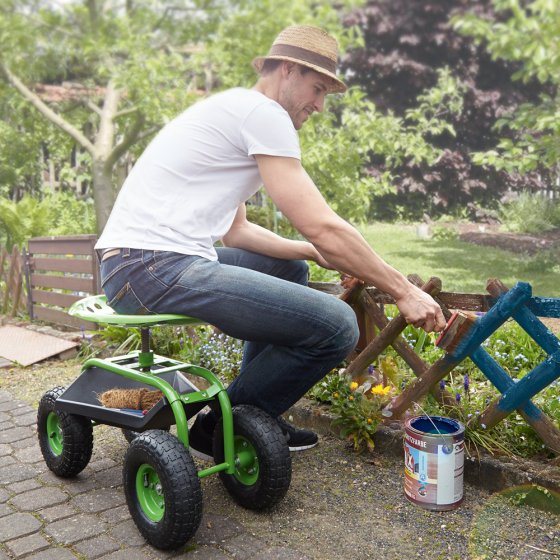 Zitkar met opbergvak 