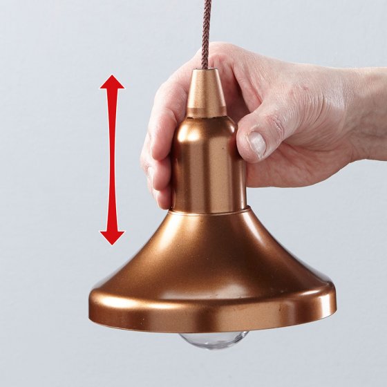 Draadloze lampen in koper-look Set van 2 stuks