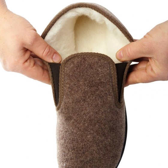 Lamswollen pantoffels 44 | Beige
