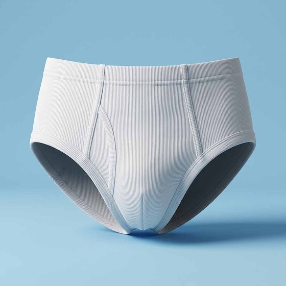 Fijne rib slips 9 (3XL) | Wit