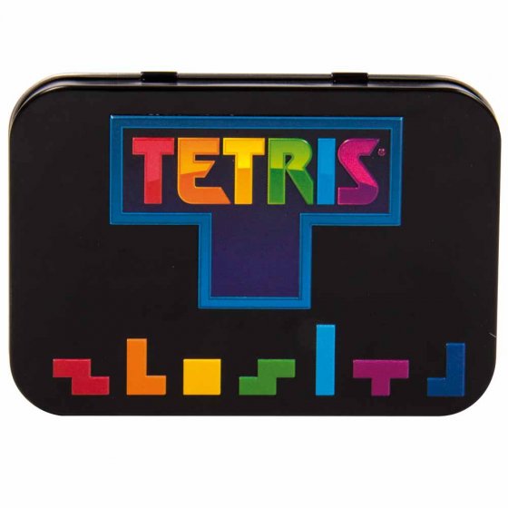 Tetris/Pac Man spelconsole in een blik 
