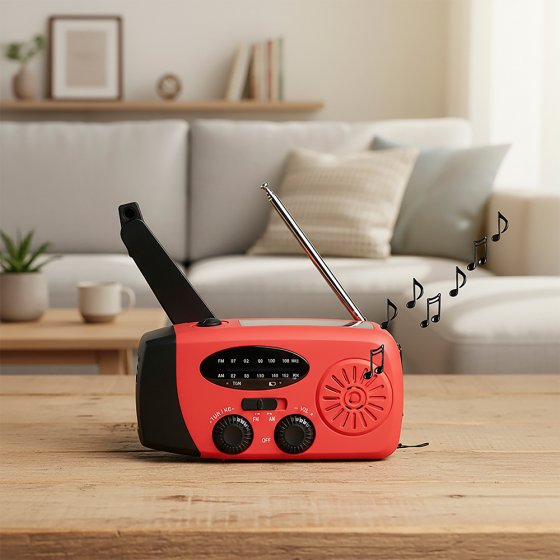 Handmatige en zonne-energie radio
