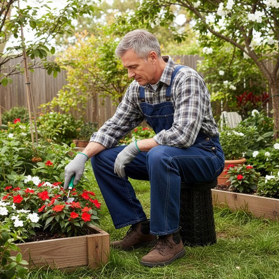 In hoogte verstelbare XXL-kruk 