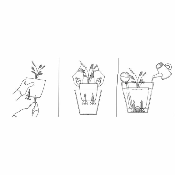 Zelfwaterende plantenpotten, set van 2 