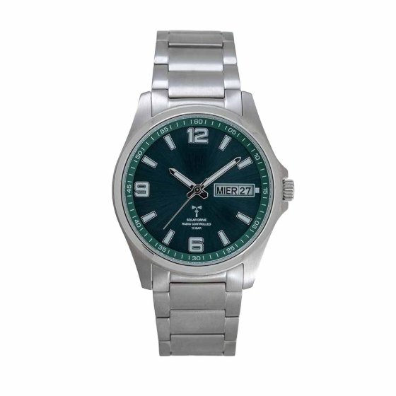 Zonne-energie-horloge met radiobesturing "Titan" 