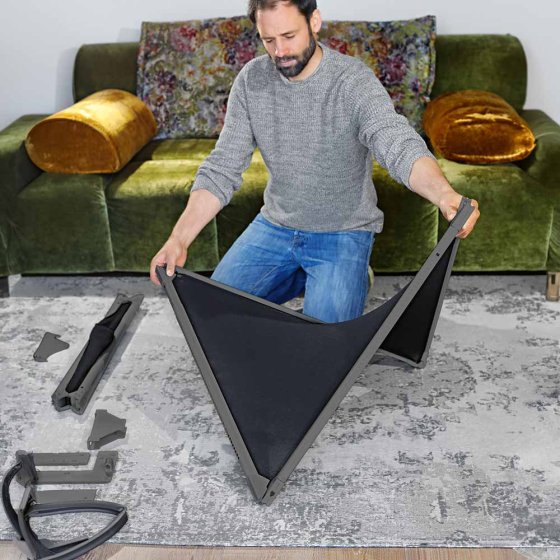 Telescopisch hor voor balkon- en terrasdeuren, antraciet 