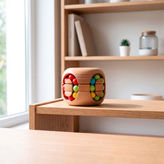 Houten knobbelspeelblokjes 