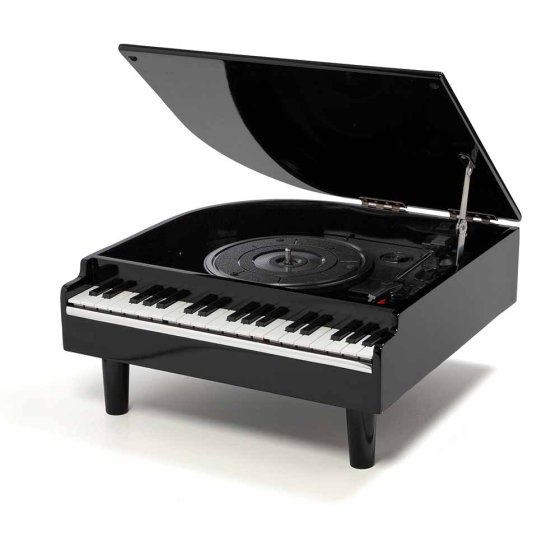 Platenspeler in piano-look 