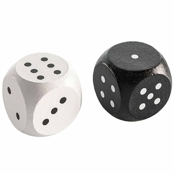 Houten spel "Dobbelstenen-dames" 