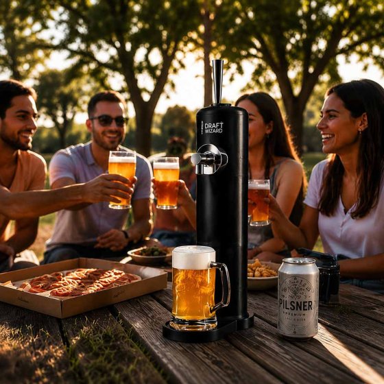 Biertapinstallatie voor flessen en blikjes 