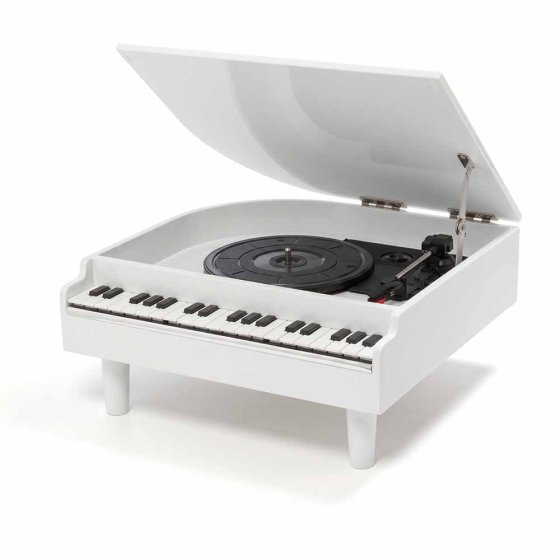 Platenspeler in piano-look 