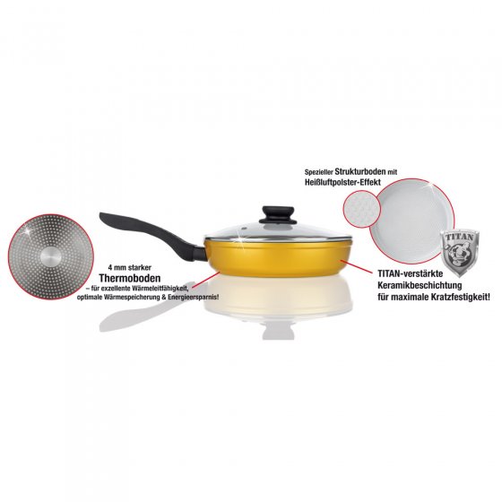 Titaan keramische Gold Edition pannenset