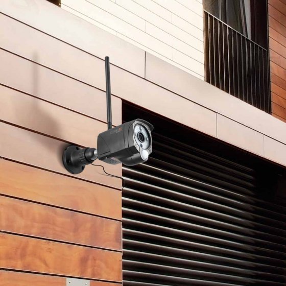 Buiten-beveiligingscamera met monitor 