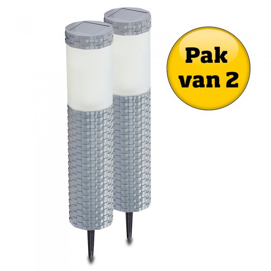 Solarlampen met vlameffect Pak van 2 