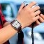 Retro herenhorloge met leren band - 7